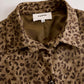 Casaco retro com estampa de leopardo feito de camurça ecológica 2025