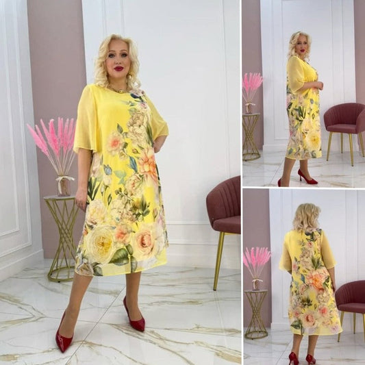 Vestido de verão para mulher com estampado floral