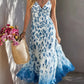 Vestido Feminino Casual e Elegante, Sem Mangas, com Estampado Leopardo