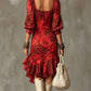 Vestido de Chiffon com Estampado de Onça Elegante