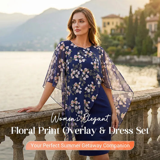 📢📢⏰ Conjunto feminino elegante: blusa e vestido floral