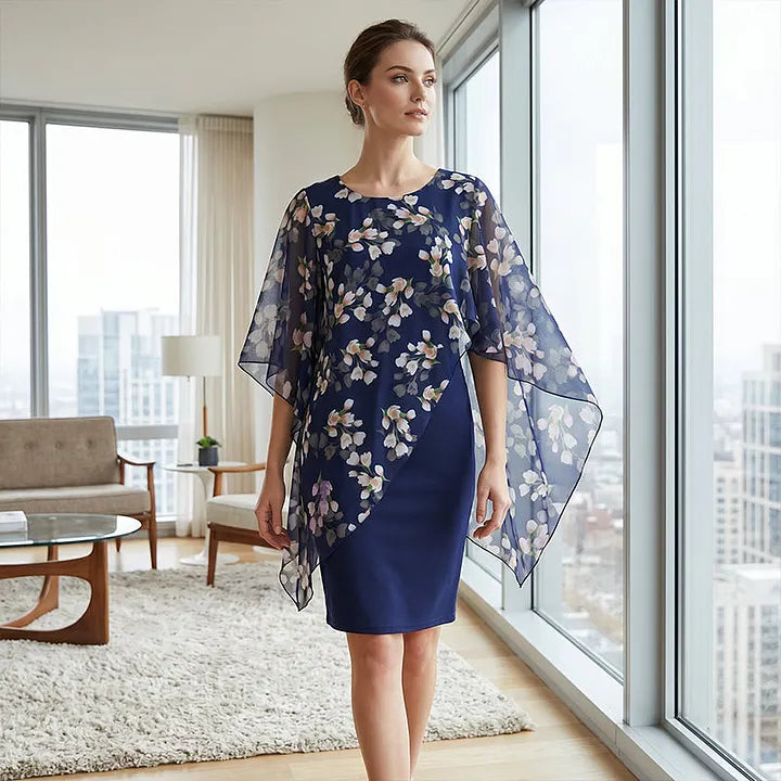 📢📢⏰ Conjunto feminino elegante: blusa e vestido floral