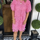 Vestido Flauer Floral Renda de Gola Redonda - Miranini