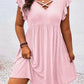 【Plus Size】Vestido Liso com Decote Vazado