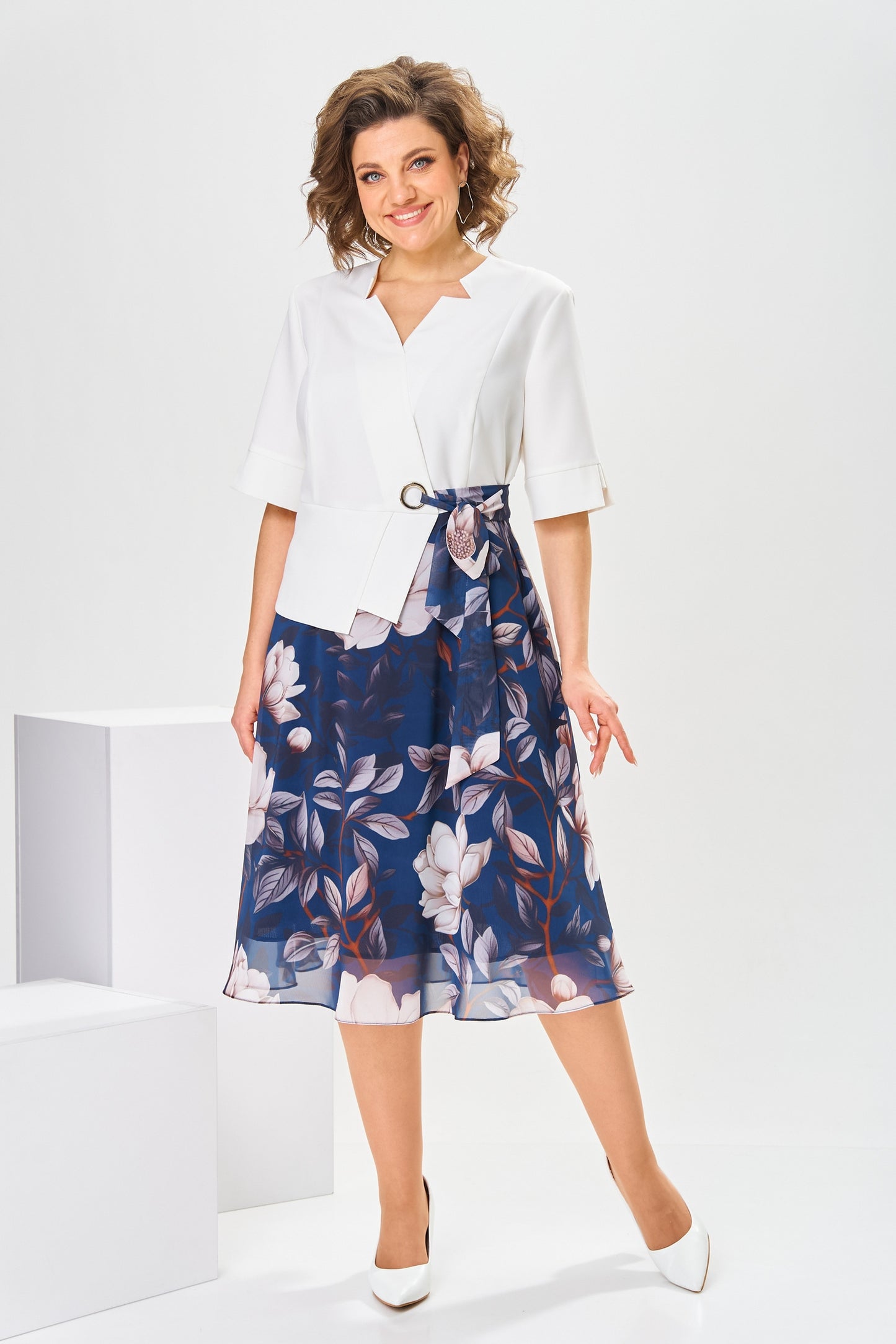 🌸[S-5XL]Vestido de algodão e seda de alta qualidade