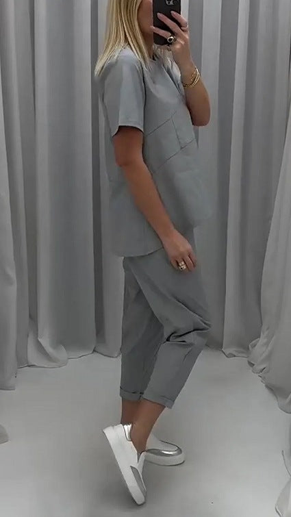 Blusas de senhora de manga curta e duas peças