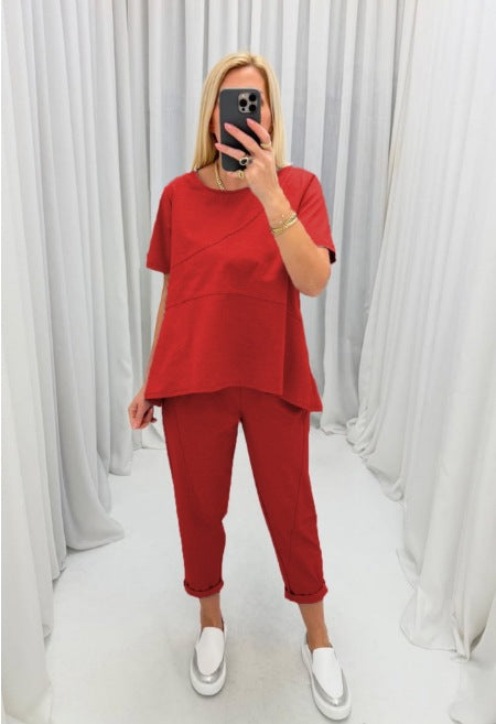 Blusas de senhora de manga curta e duas peças