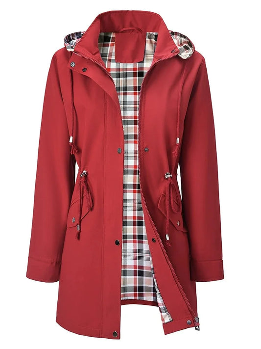 🍂Liquidação Outono 49% 💗🧥Blusão impermeável xadrez definitivo para mulher🍃