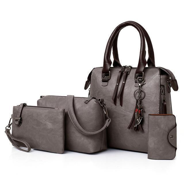 Disponível exclusivamente em conjunto de 🔥4 peças. Bolsa de senhora em couro. 2026